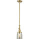 Franklin Restoration Bell 1 Light 5 inch Satin Gold Mini Pendant Ceiling Light in Incandescent, Silver Plated Mercury, Franklin Restoration