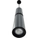 Cicada LED 3 inch Knurled Dark Grey with Black Pendant Ceiling Light