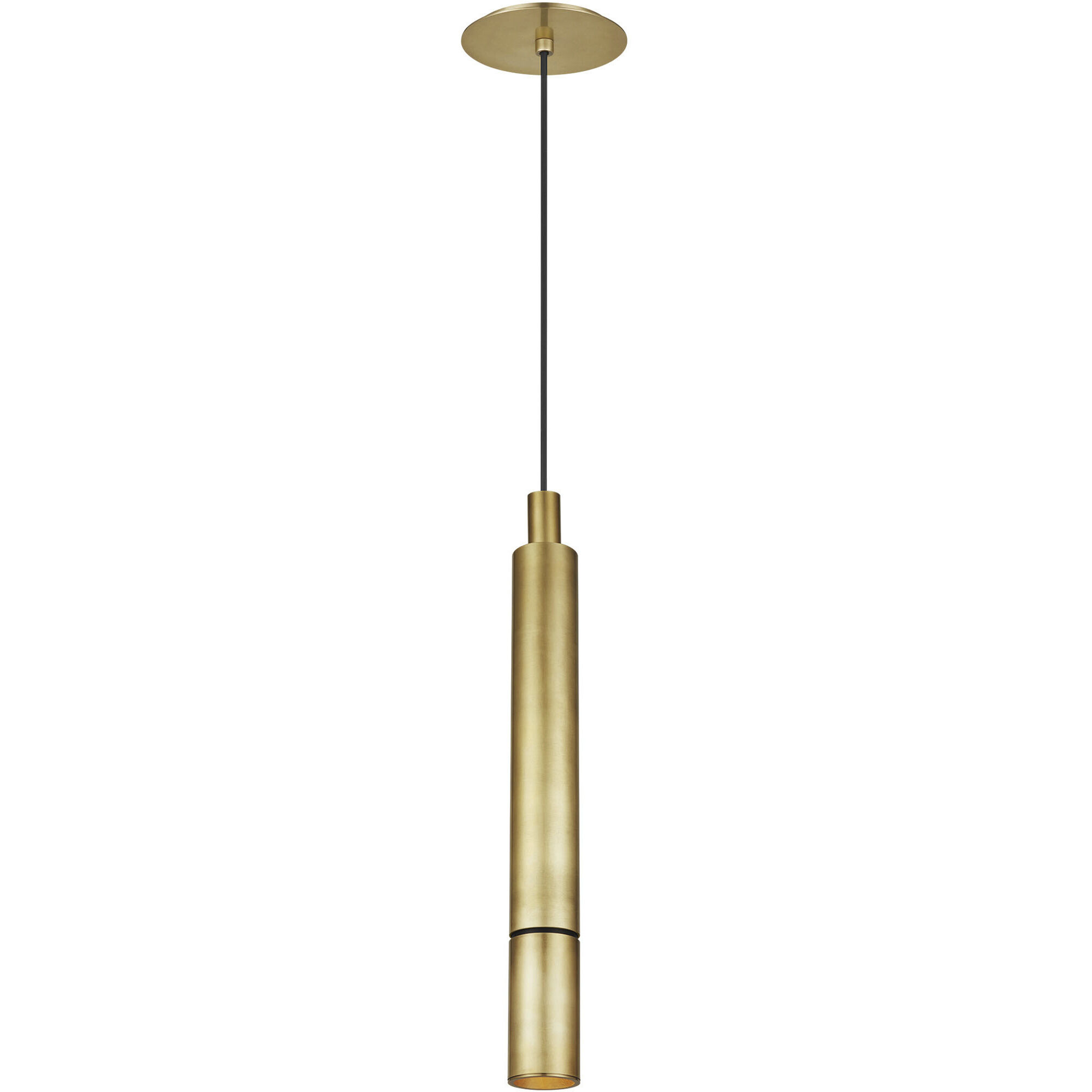 Mick De Giulio Sottile LED Natural Brass Pendant Ceiling Light, Integrated LED