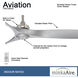 Aviation 60 inch Brushed Nickel/Silver with Silver Blades Ceiling Fan