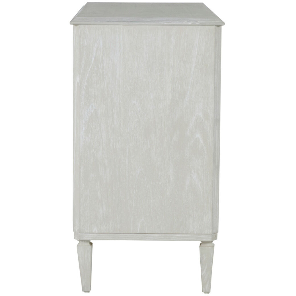 Kaitlin Stained Brass / Cerused White Chest