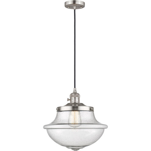 Franklin Restoration Oxford 1 Light 12 inch Brushed Satin Nickel Mini Pendant Ceiling Light