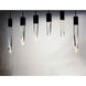 Quartz LED 39.25 inch Black Linear Pendant Ceiling Light