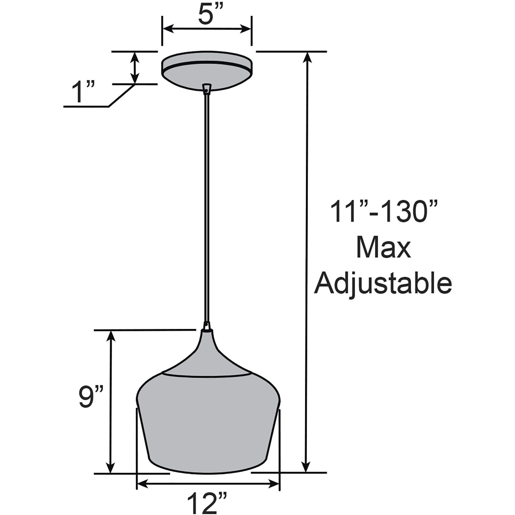 Blend 1 Light 12 inch White Pendant Ceiling Light