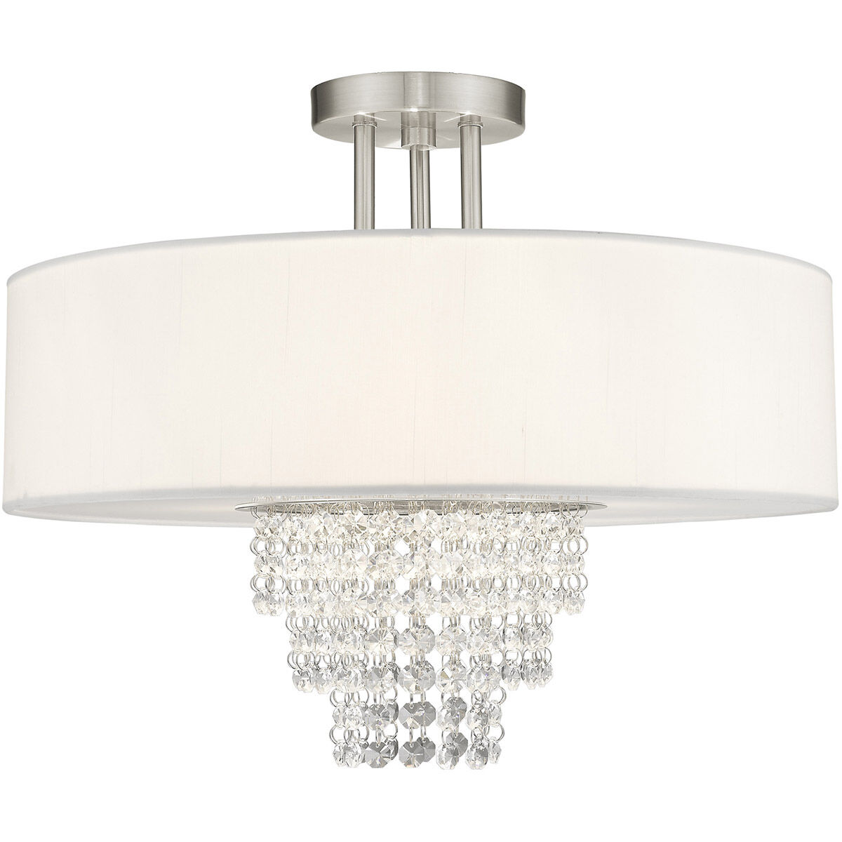 Carlisle 4 Light 18 inch Brushed Nickel Semi-Flush Mount Ceiling Light