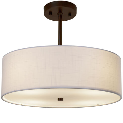 Textile LED 18 inch Dark Bronze Pendant Ceiling Light