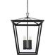 Oxford 4 Light 20 inch Black Outdoor Pendant