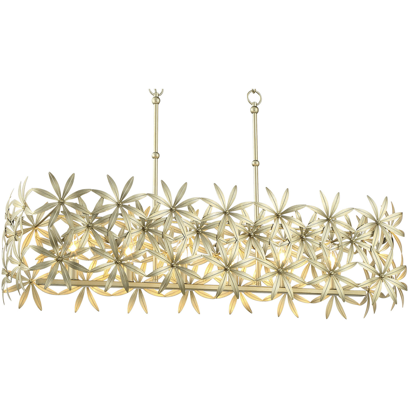 Flower Child 6 Light 38.5 inch Ambry Gold Island Light Ceiling Light
