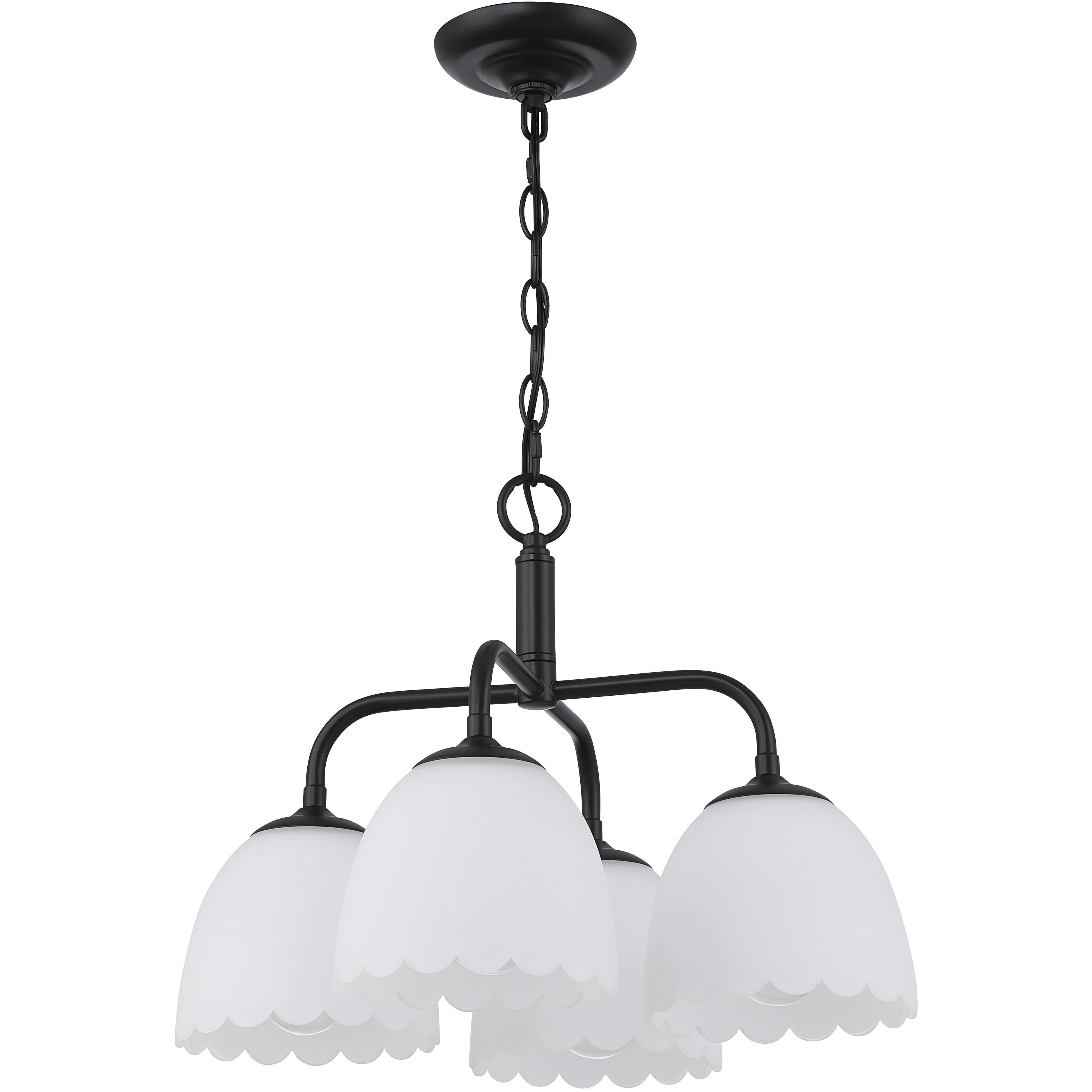 Dorinda 4 Light 18 inch Matte Black Pendant Ceiling Light