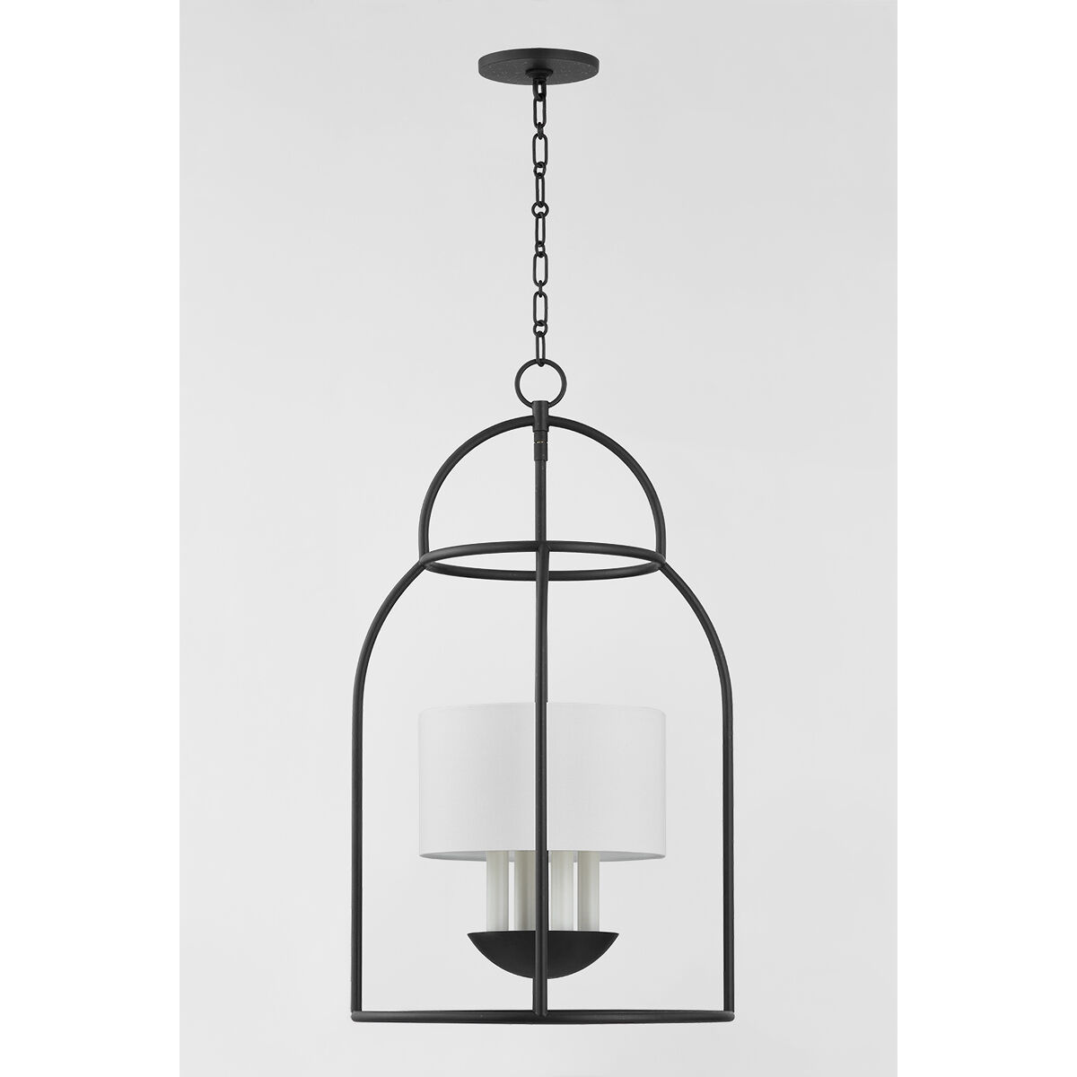 Delia 4 Light 17 inch Aged Iron Hanging Lantern Ceiling Light