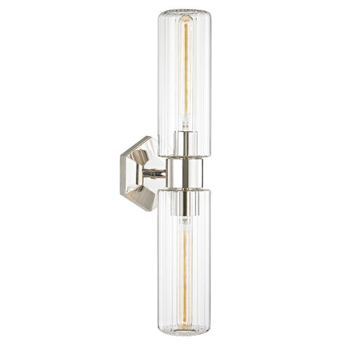 Roebling 2 Light 4.75 inch Polished Nickel Wall Sconce Wall Light
