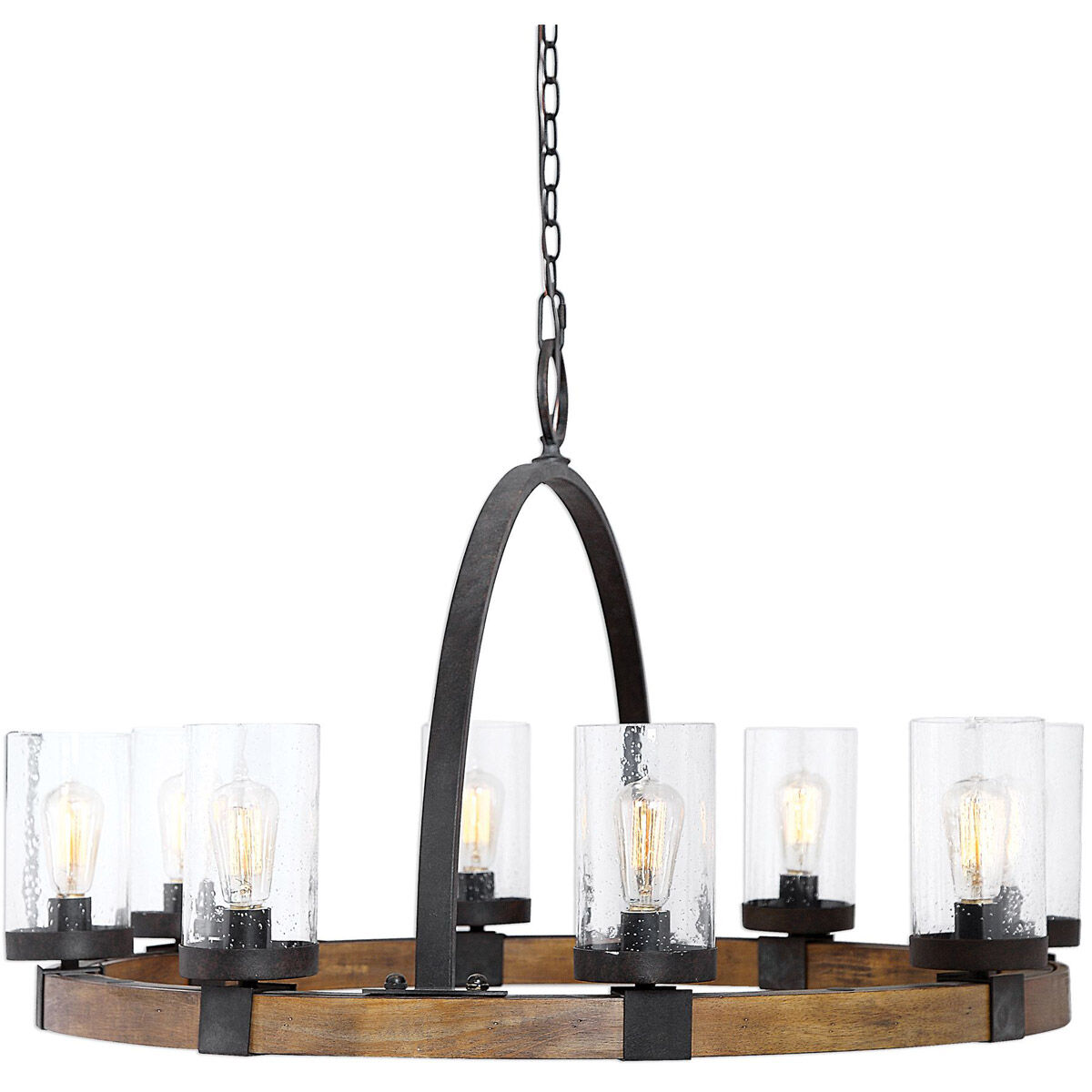 Atwood 8 Light 39 inch Manhattan Finish Pendant Ceiling Light 