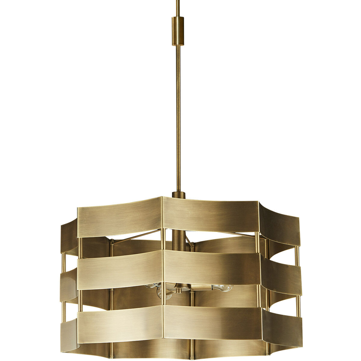 Corsica 3 Light 26 inch Antique Brass Chandelier Ceiling Light