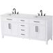 Virginia 72 X 35 inch White Bathroom Vanity Cabinet