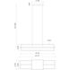Mondrian Linear Pendant Ceiling Light in Brushed Nickel