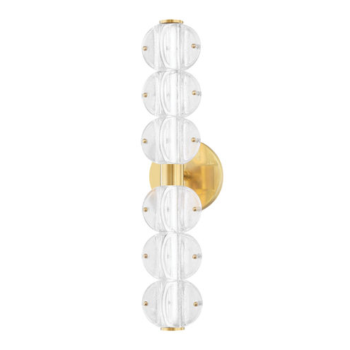 Lindley LED 6.25 inch Aged Brass Bath Bracket Wall Light