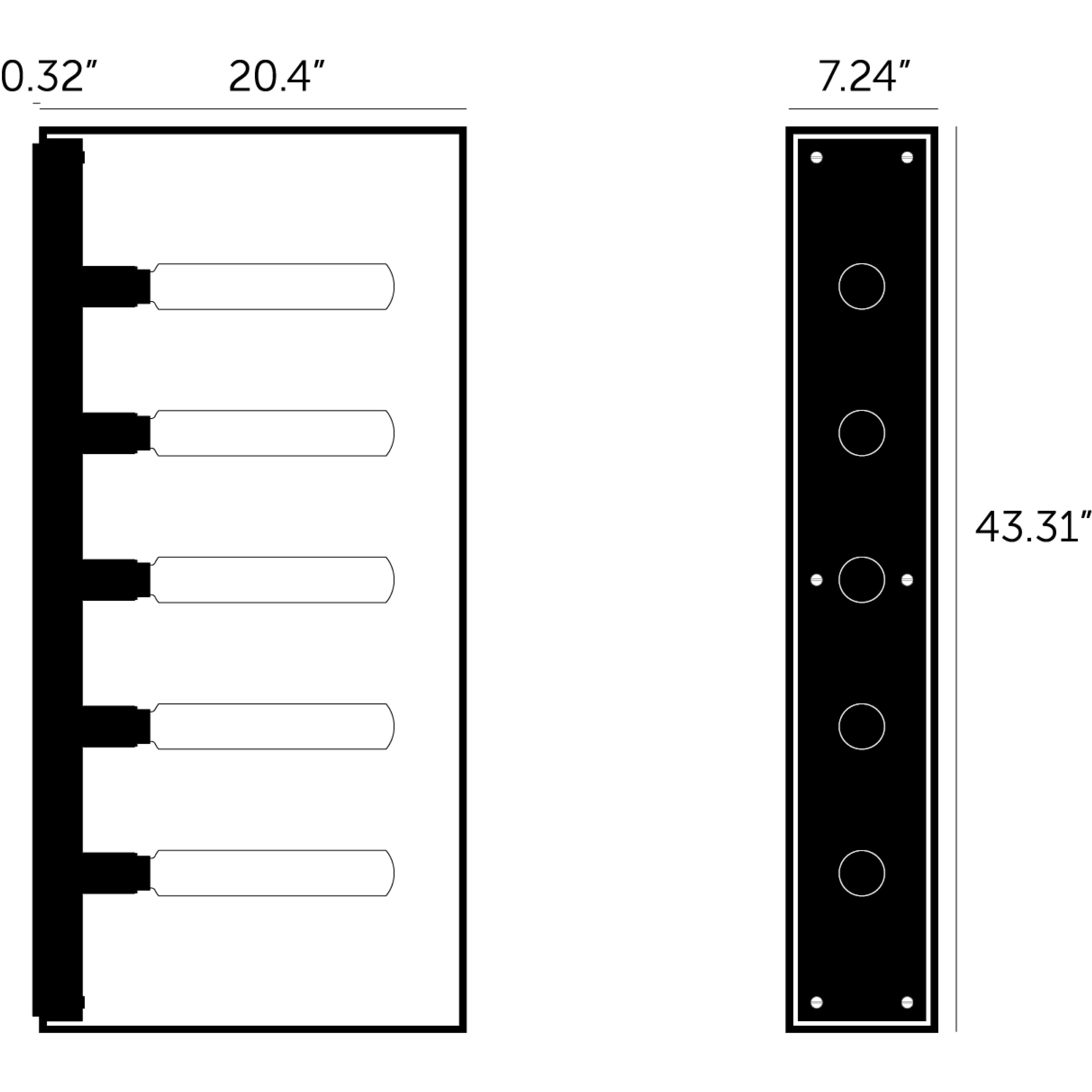 Caged 5 Light 43.31 inch White Marble Semi-Flush Mount Ceiling Light
