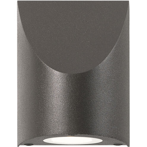 Shear LED 5 inch Textured Bronze Indoor-Outdoor Sconce, Inside-Out