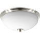 Replay 2 Light 14 inch Brushed Nickel Flush Mount Ceiling Light