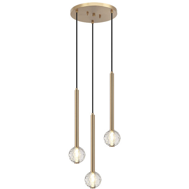 Windchimer LED 13.38 inch Aged Gold Brass Pendant Ceiling Light