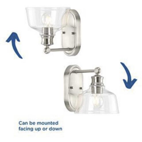 Singleton 1 Light 7.62 inch Brushed Nickel Bath Vanity Wall Light