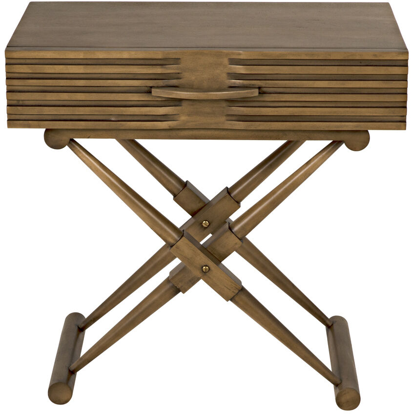 Zanta 28 X 28 inch Saddle Brown Side Table