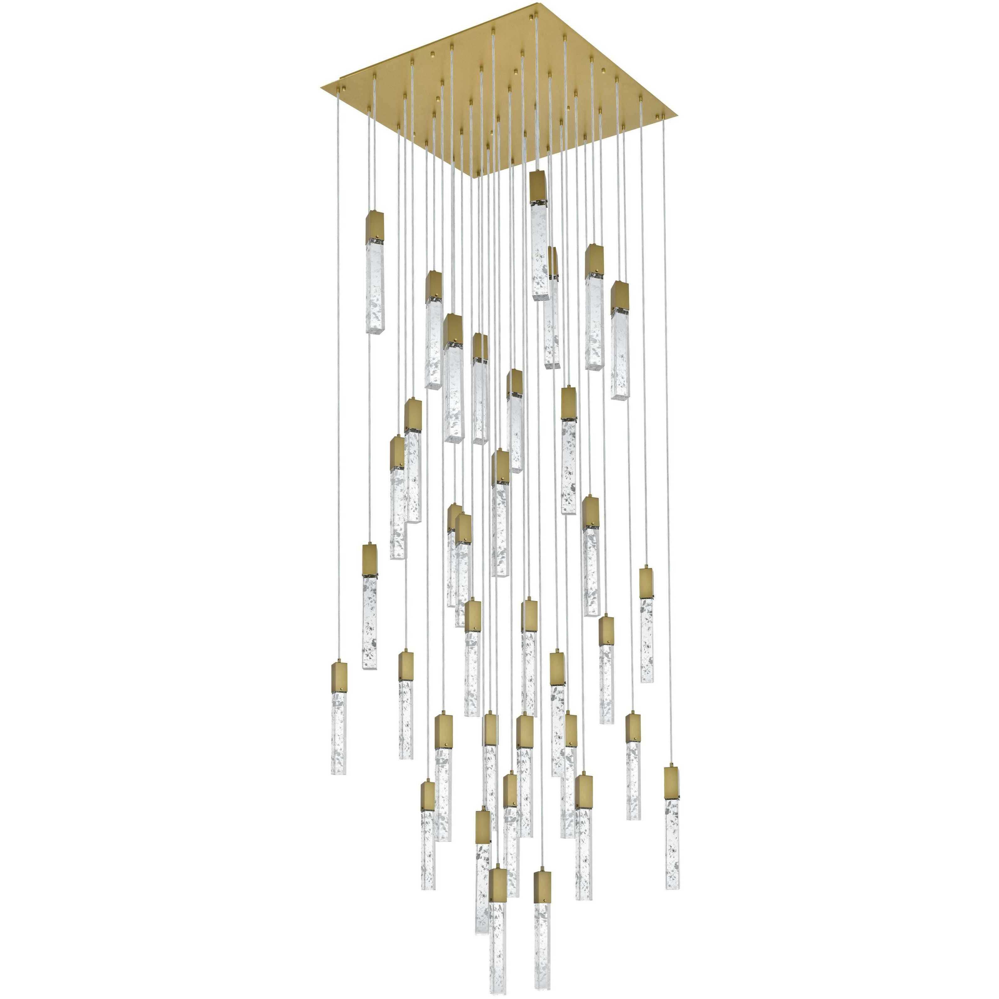 Aurora 36 Light 42 inch Satin Gold Chandelier Ceiling Light