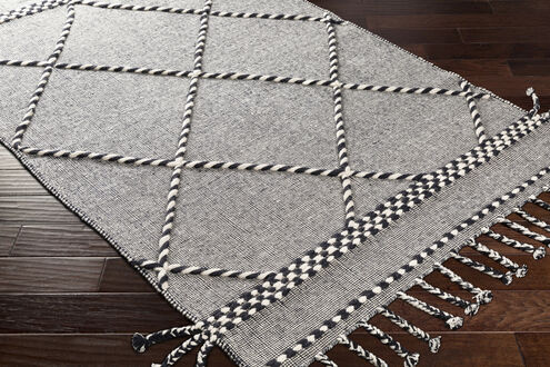 Apache 120 X 96 inch Black/Cream Handmade Rug in 8 x 10, Rectangle