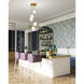 Globo LED 16.63 inch Brushed Gold Multi-Pendant Ceiling Light