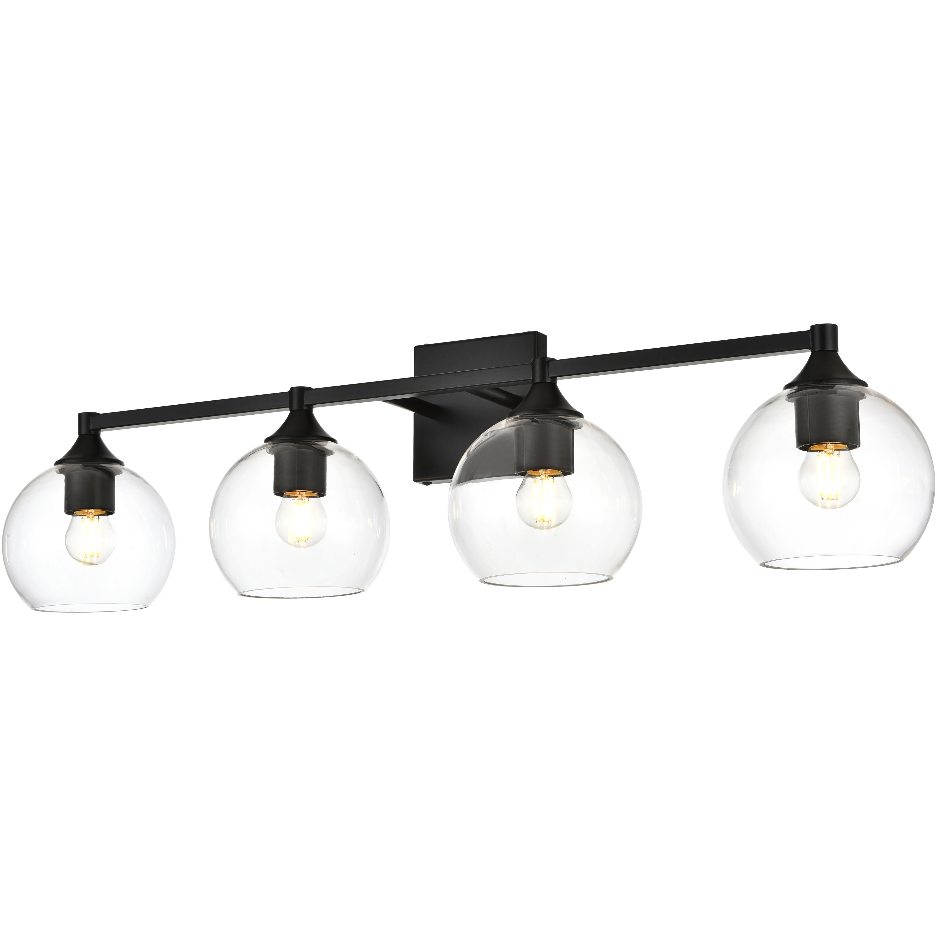 Foster 4 Light 33 inch Black Bath Sconce Wall Light