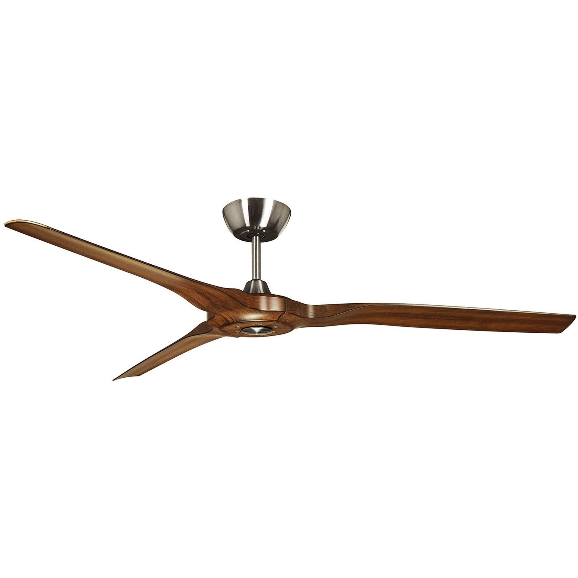 Radical 60 inch Satin Nickel with Walnut Blades Ceiling Fan
