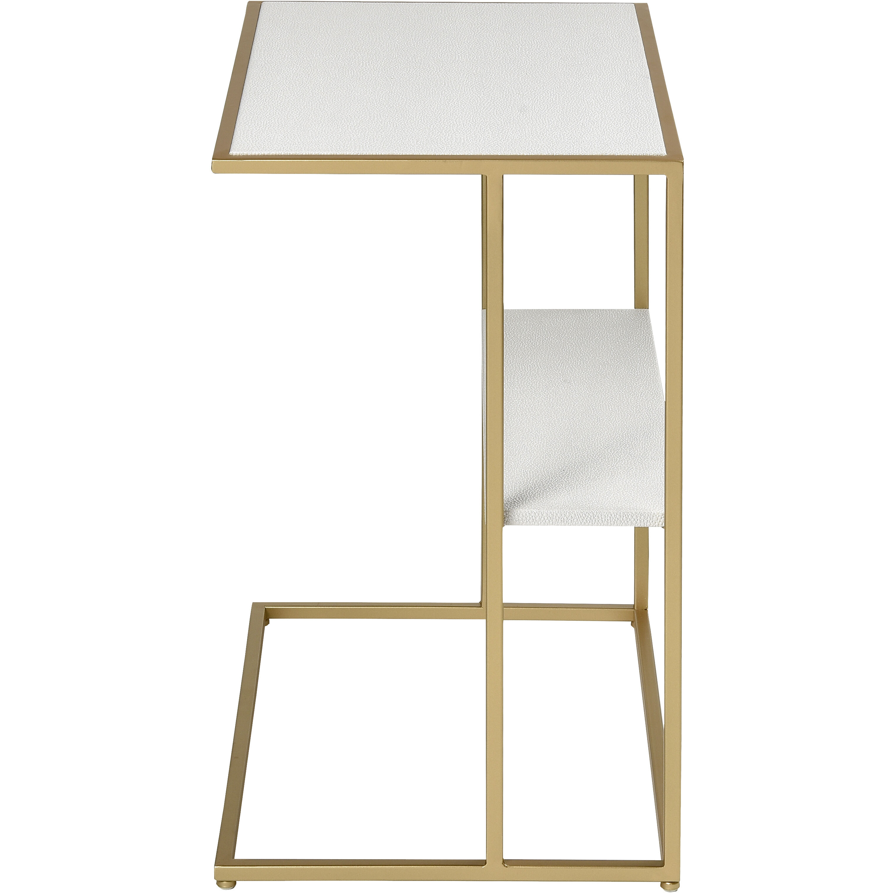 Fawley 24 X 19.75 inch Gold with White Accent Table