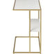 Fawley 24 X 19.75 inch Gold with White Accent Table