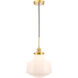 Lyle 1 Light 11 inch Brass Pendant Ceiling Light