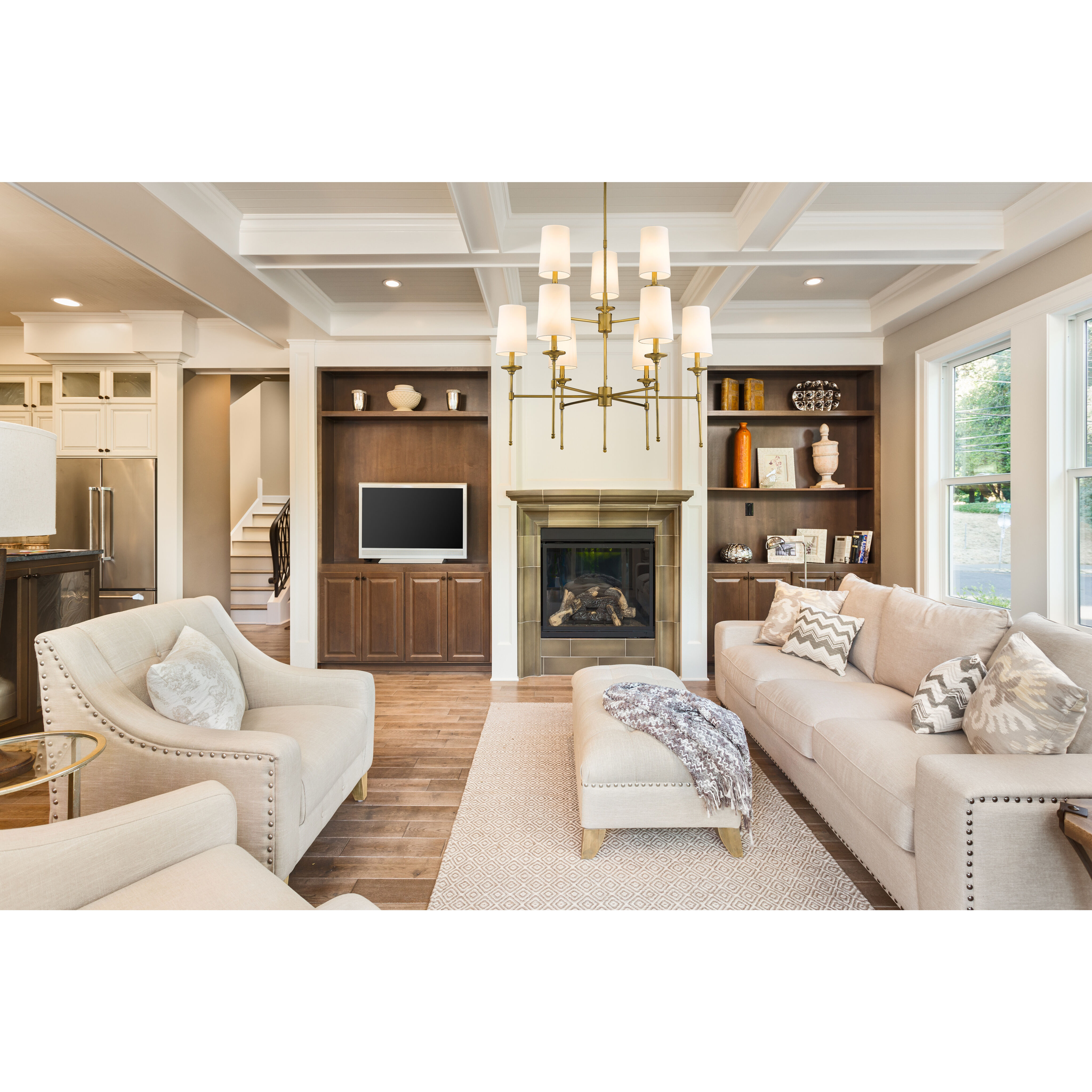 Emily 9 Light 38 inch Rubbed Brass Chandelier Ceiling Light