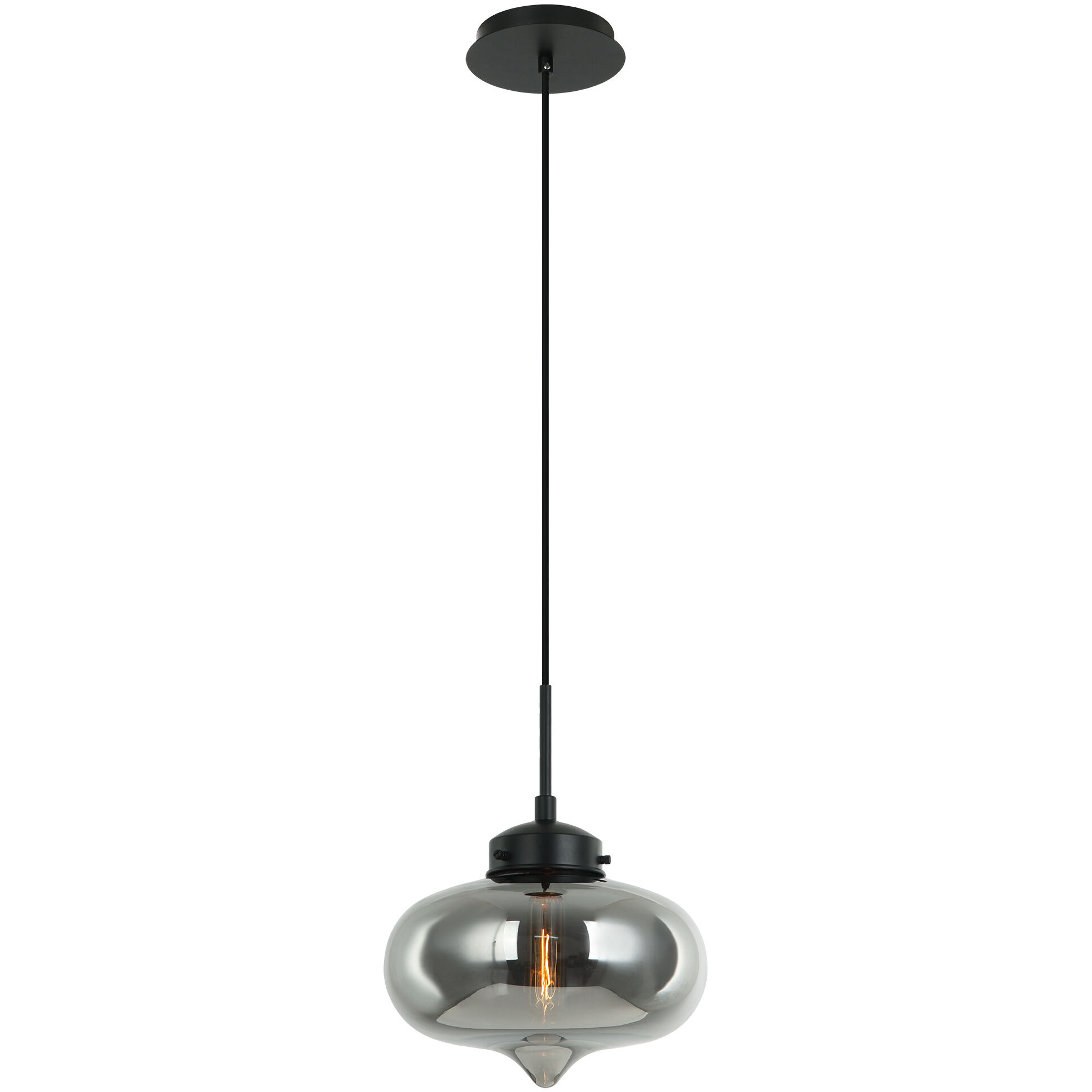 Irresistible Organic Charm 1 Light 10.25 inch Smoke Pendant Ceiling Light