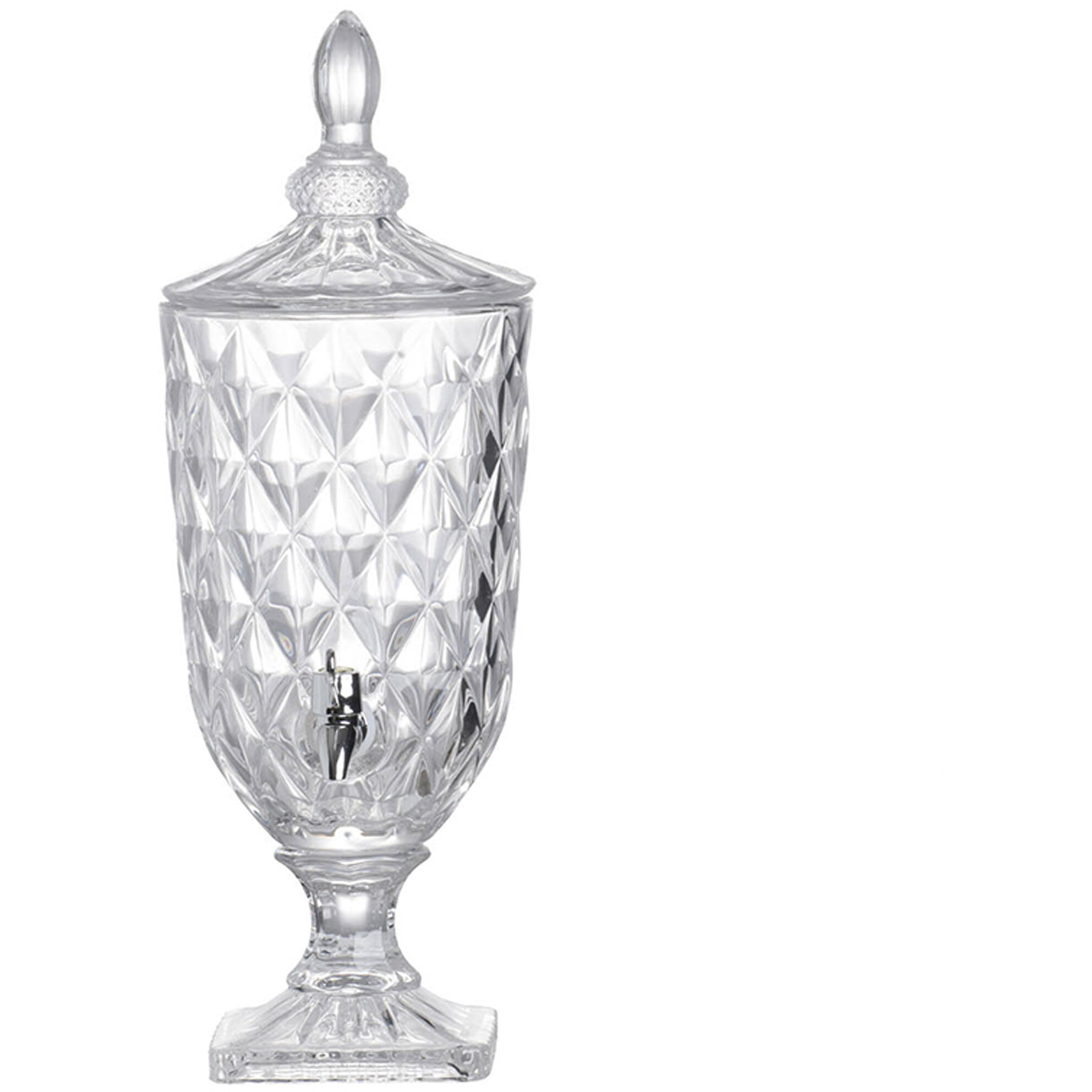 Anita Clear and Polished Silver Drink Dispenser