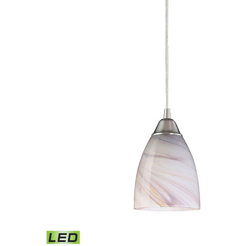 Ploperro LED 5 inch Satin Nickel Mini Pendant Ceiling Light