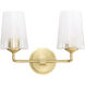 Providence 2 Light 15 inch Aged Brass Vanity Light Wall Light