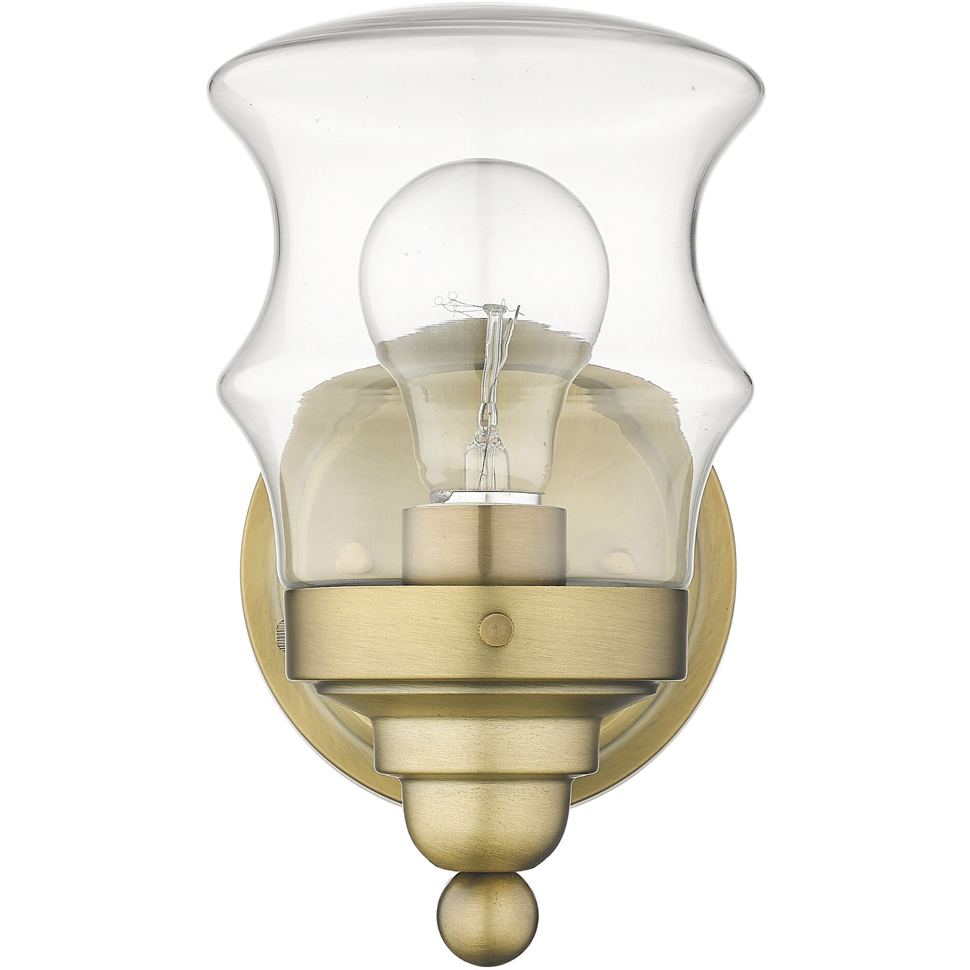 Keal 1 Light 5 inch Antique Brass Vanity Light Wall Light