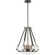 Eden Valley 4 Light 18 inch Smoked Iron/Aged Gold Pendant Ceiling Light, Convertible