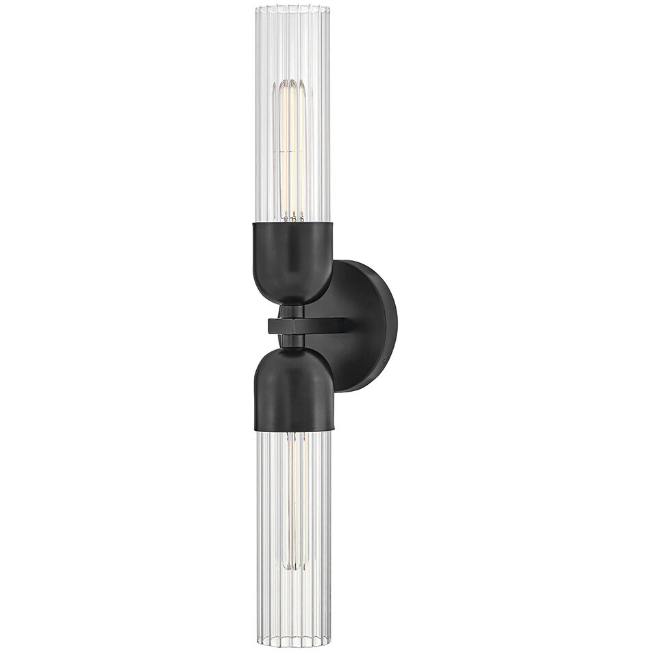 Soren 2 Light 5 inch Black Bath Light Wall Light