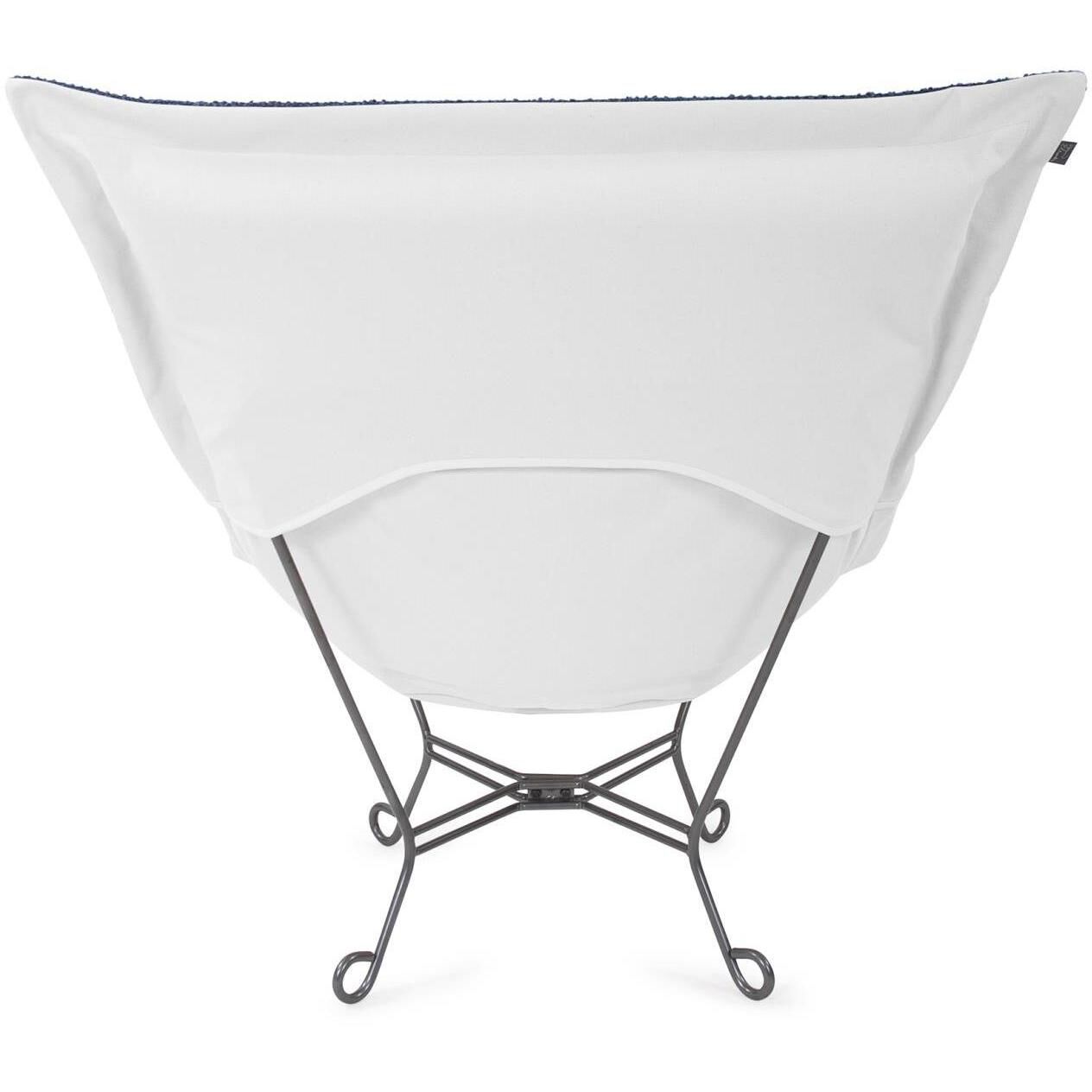 Alicante Indigo Patio Scroll Puff Chair