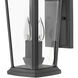Bromley Outdoor Wall Mount Lantern in Museum Black, Non-LED, Small