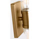 Keaton 2 Light 5 inch Satin Brass Bath Vanity Wall Light in Crackle Glass