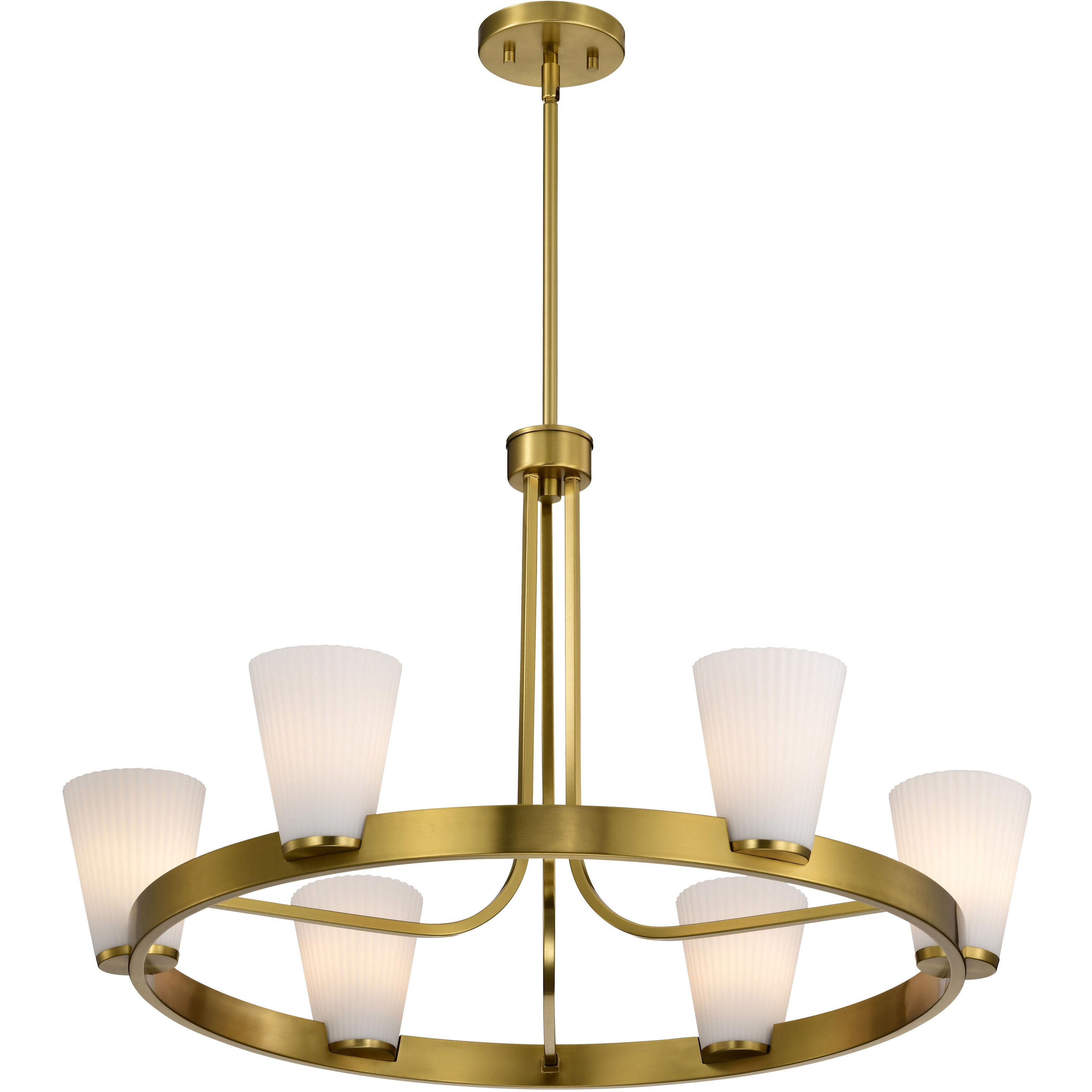 Royale 30 inch Burnished Brass Chandelier Ceiling Light