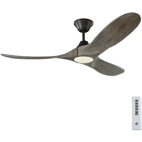 Maverick 52 inch Aged Pewter with Light Grey Weathered Oak Blades Ceiling Fan