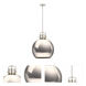 Newton Sphere 1 Light 16 inch Polished Nickel Pendant Ceiling Light