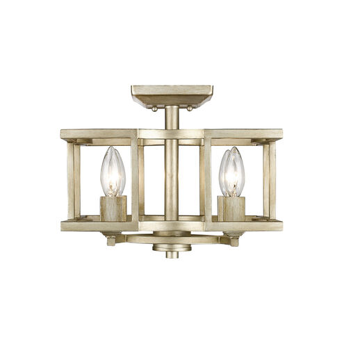 Bellare 4 Light 12.5 inch White Gold Semi-flush Ceiling Light, Convertible