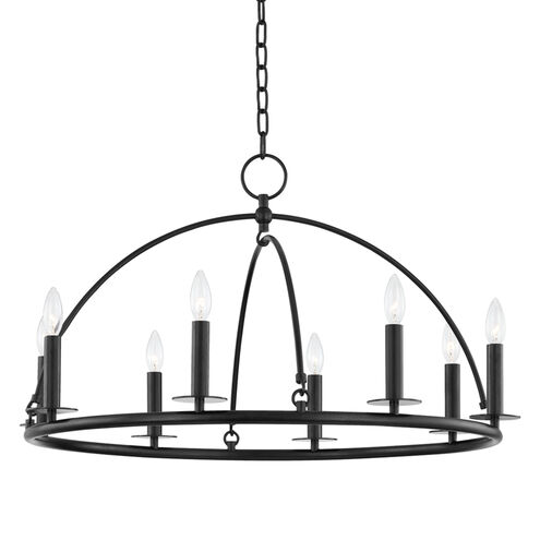 Howell 8 Light 32 inch Aged Iron Chandelier Ceiling Light